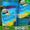 blue plastic snow fence underground warning mesh